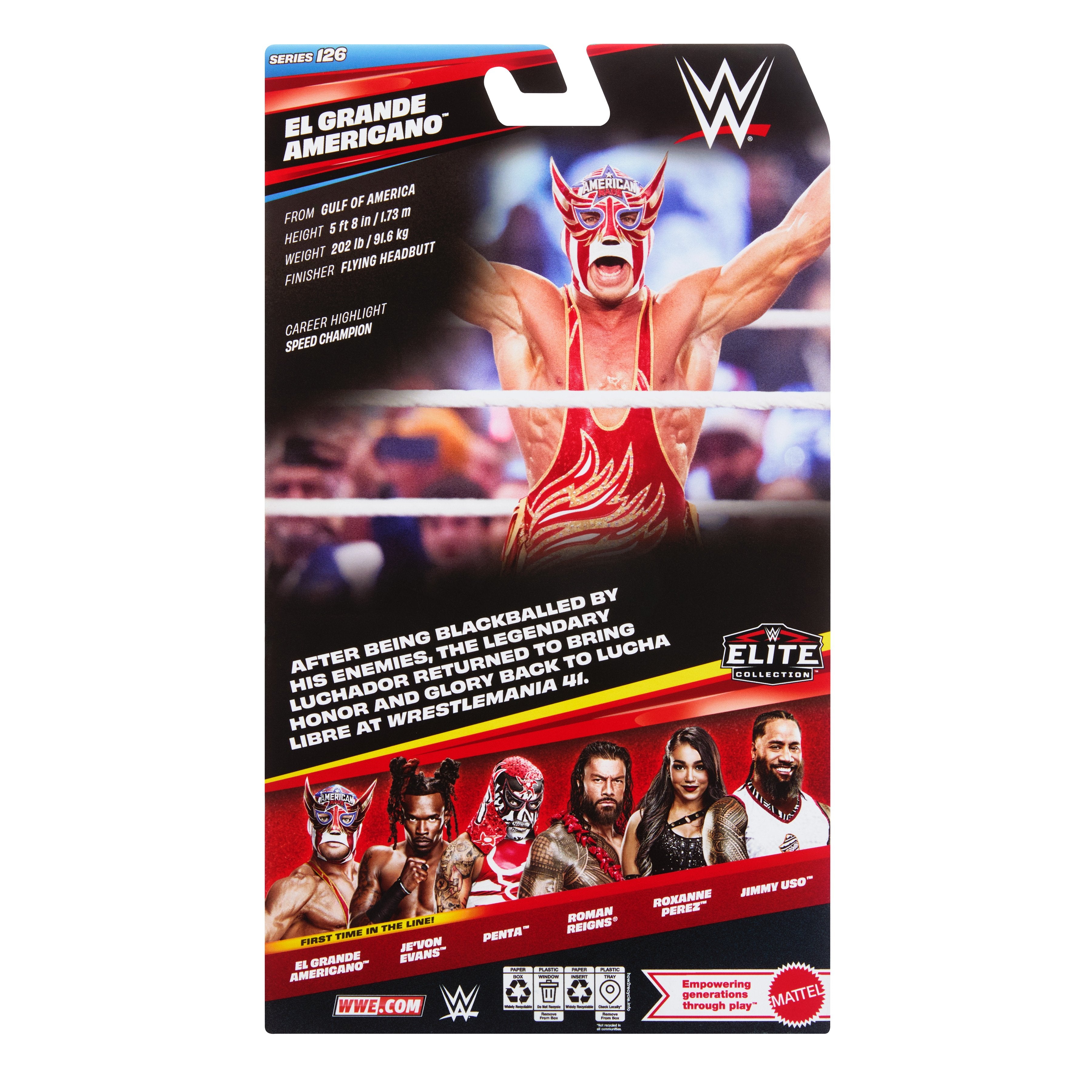 El Grande Americano WWE Elite Collection Series 126 6-Inch — Package Detail