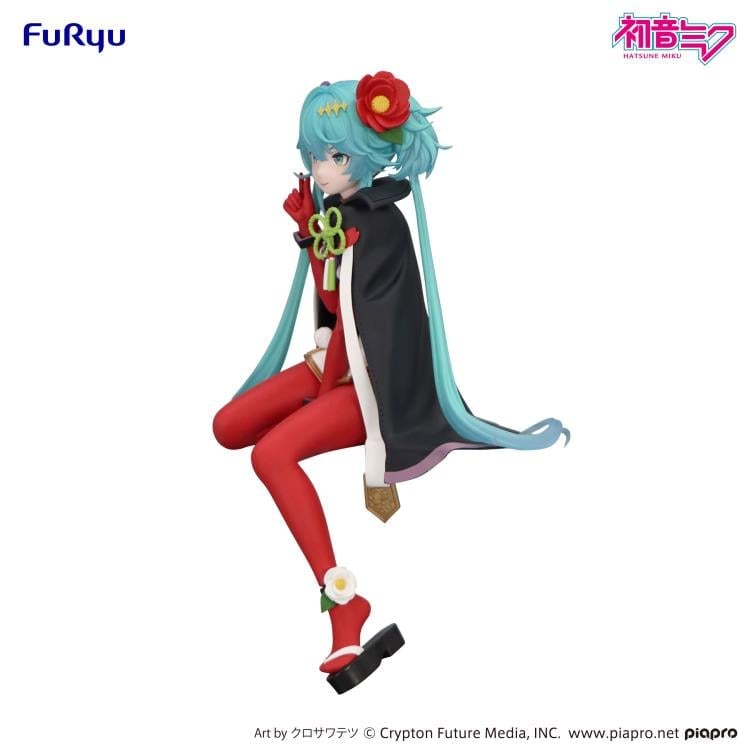 Hatsune Miku Flower Fairy Camellia Noodle Stopper Figure — Side View Right Showing Cape Drape