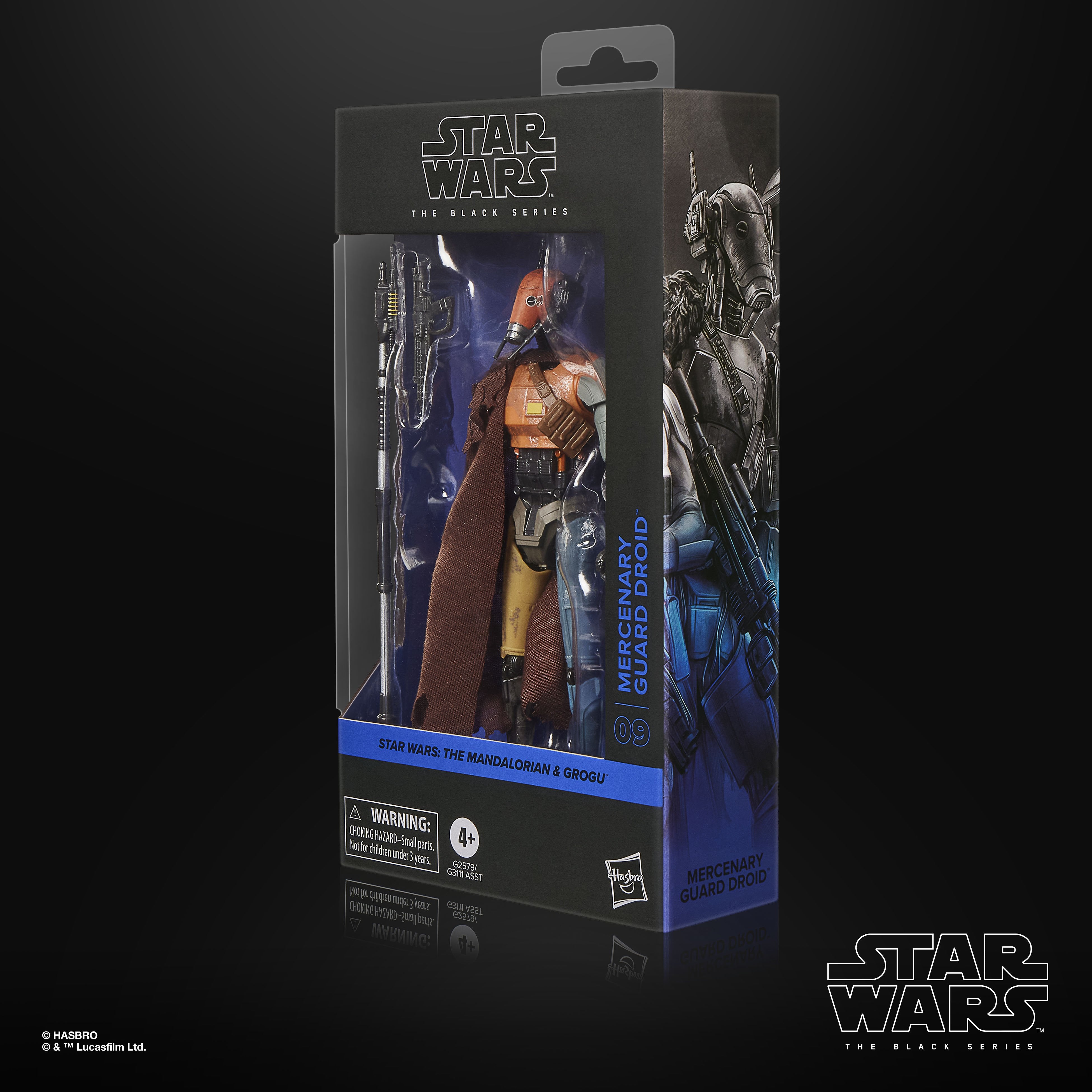 Mercenary Guard Droid Black Series 6-Inch Figure — Package Detail Angled View Showing Box Side Art