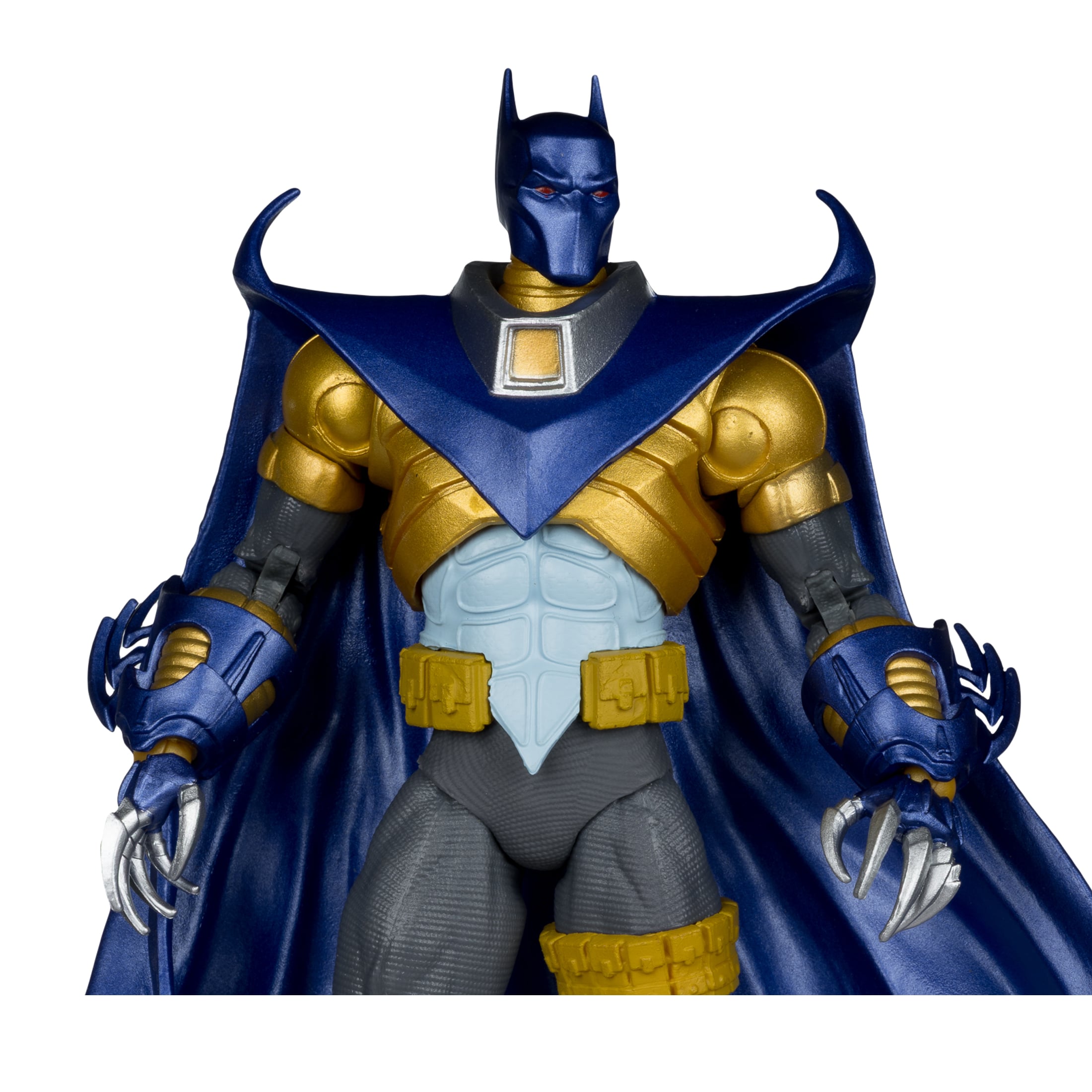 Azrael Batman Armor DC Multiverse 7-Inch Action Figure — Upper Body Detail Showing Gold Armor and Cape