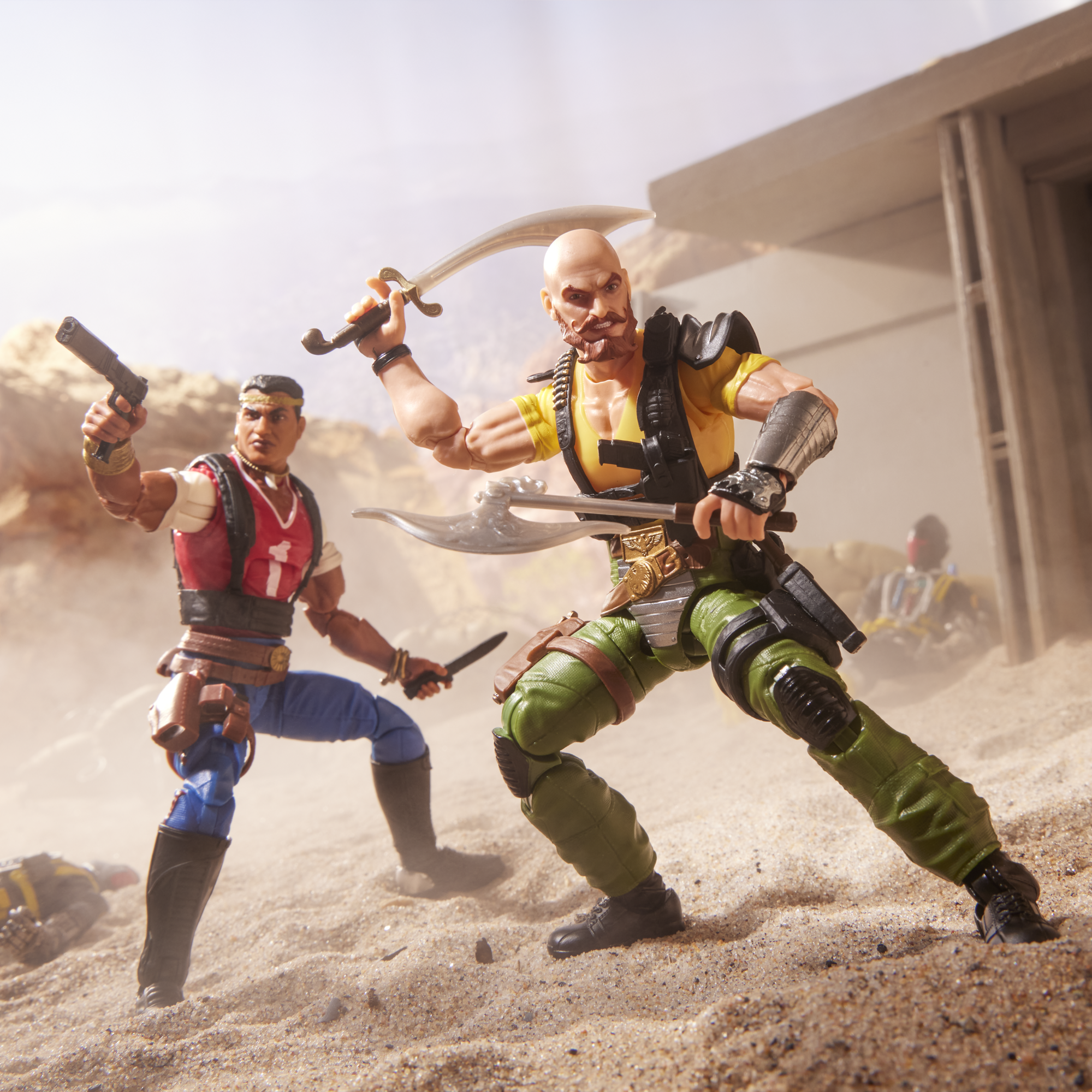 Red Dog and Taurus G.I. Joe Classified Series 6-Inch — Dual Figure Combat Pose with Swords and Weapons Displayed