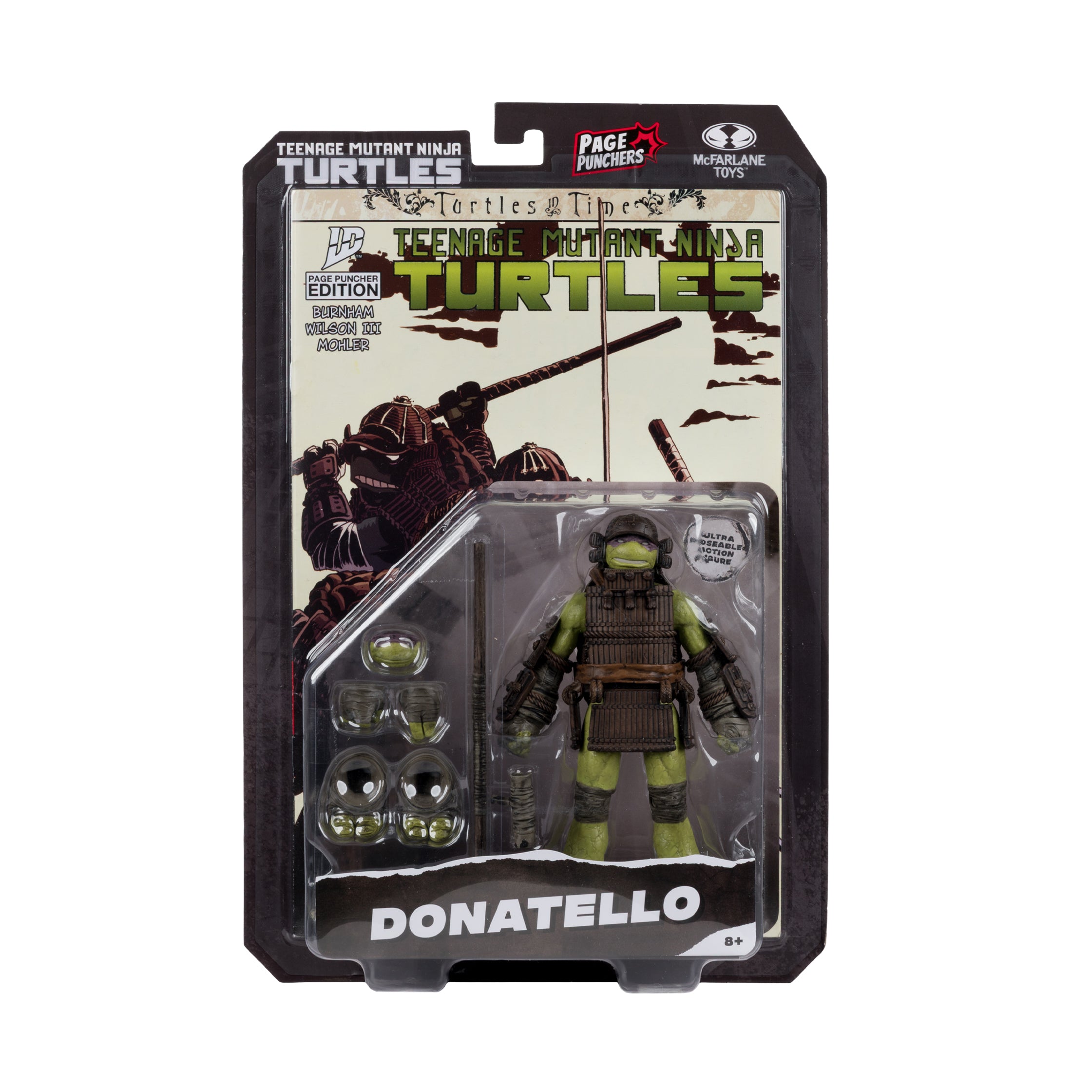 Donatello TMNT Page Punchers 5-Inch Action Figure — Front View with Comic and Accessories Shown