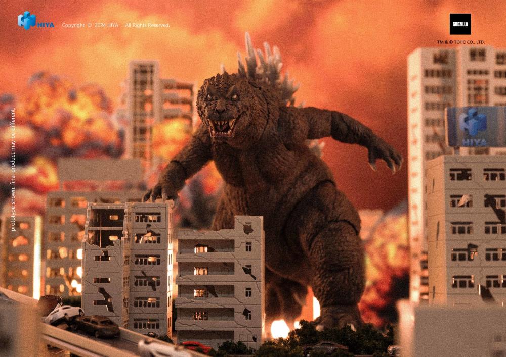 GMK Godzilla Exquisite Basic 7-Inch Figure — Articulation Pose Lunging Forward Through City With Arms Extended