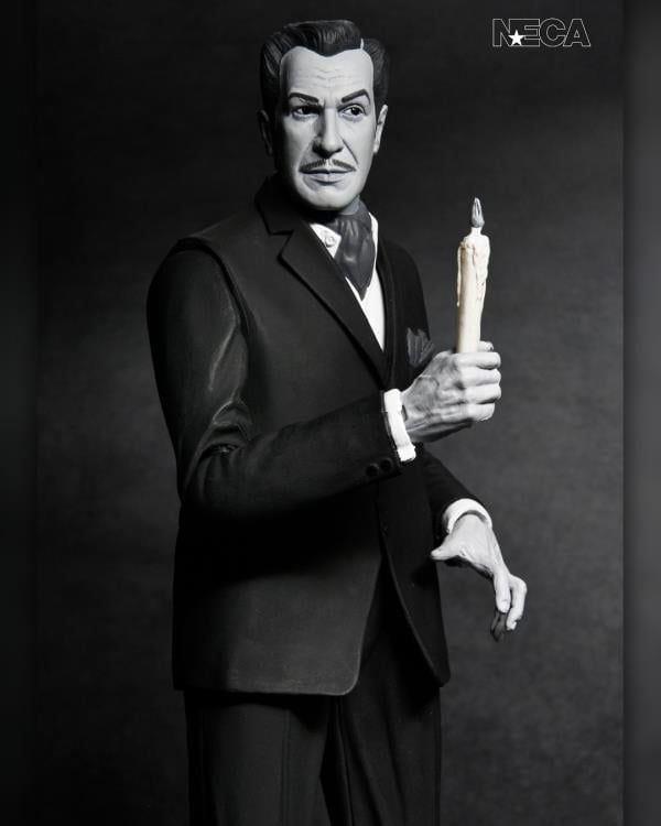 Vincent Price NECA Ultimate 7-Inch Figure — Alternate Head Sculpt Holding Candlestick Side View