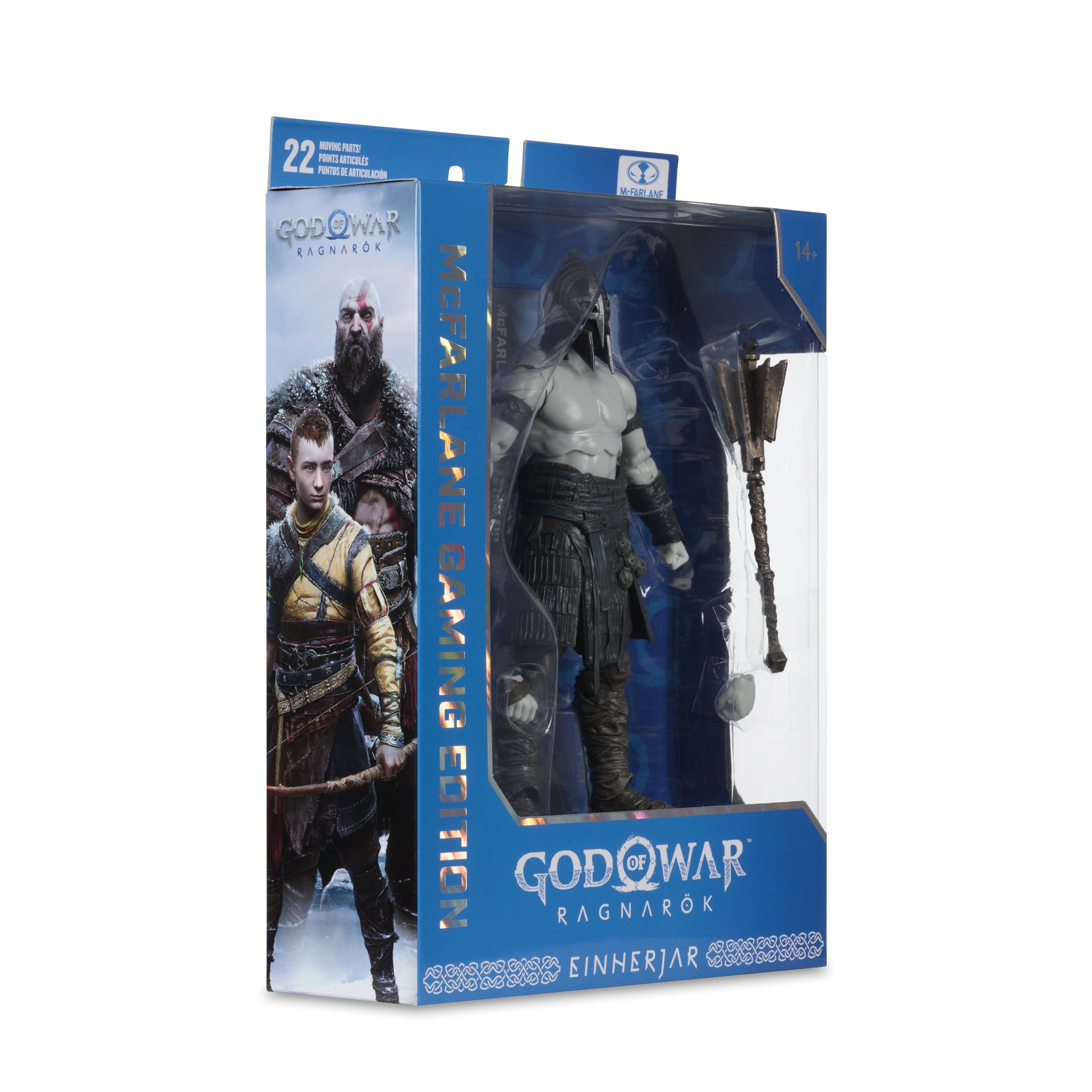 Einherjar God of War Ragnarok McFarlane Gaming Edition 7-Inch Figure — Package Side with Box Art