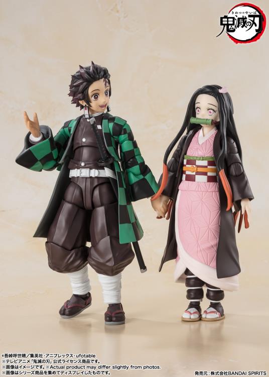 Nezuko Kamado S.H.Figuarts Figure — Displayed Alongside Tanjiro Kamado S.H.Figuarts Figure