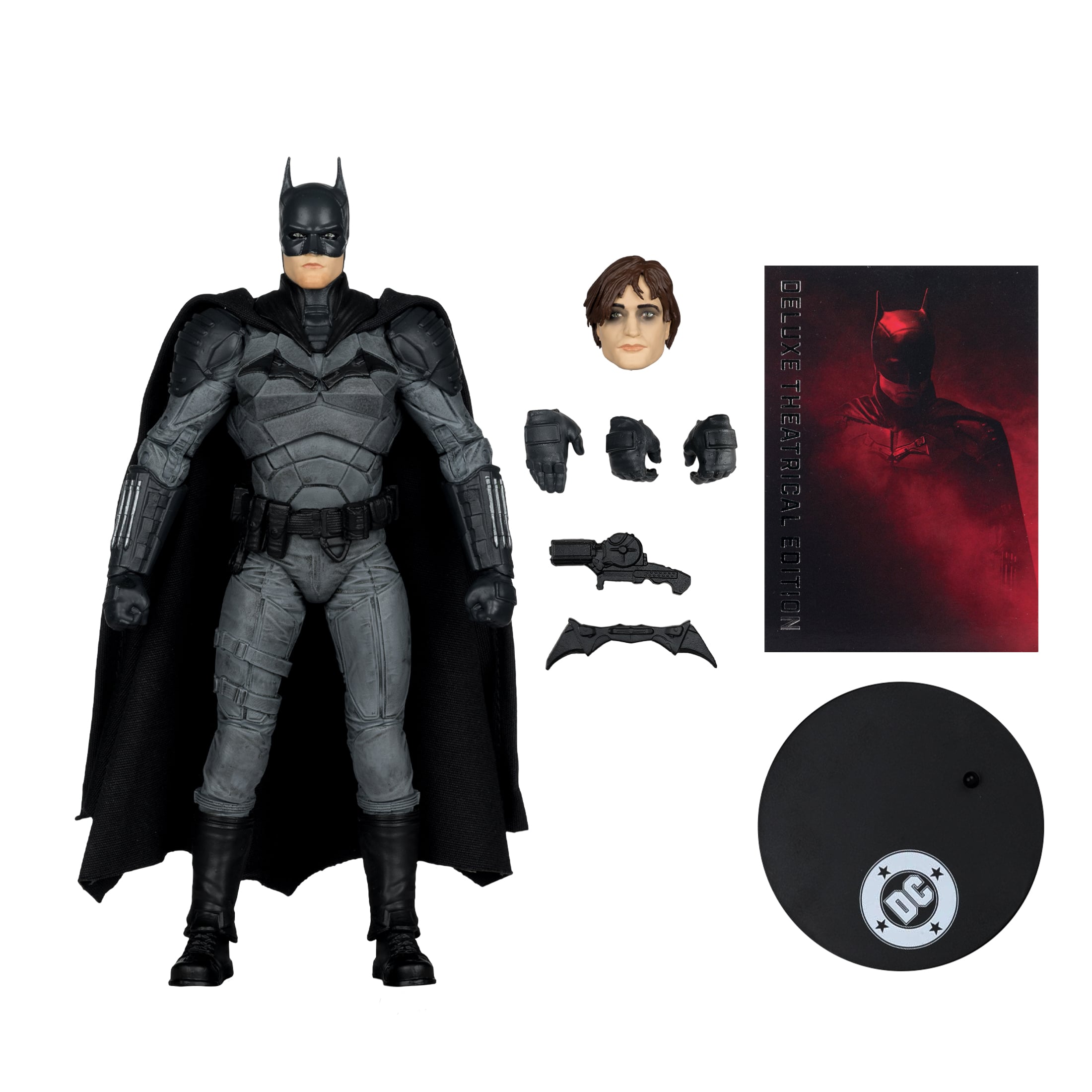 Batman 2022 DC Multiverse 7-Inch Deluxe Theatrical Edition Figure — Accessories Included Display