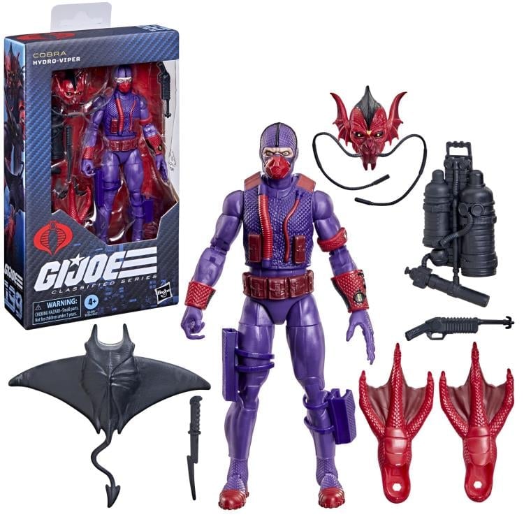 Hydro-Viper G.I. Joe Classified Series 6-Inch Figure — Package Contents Display with Figure and All Accessories