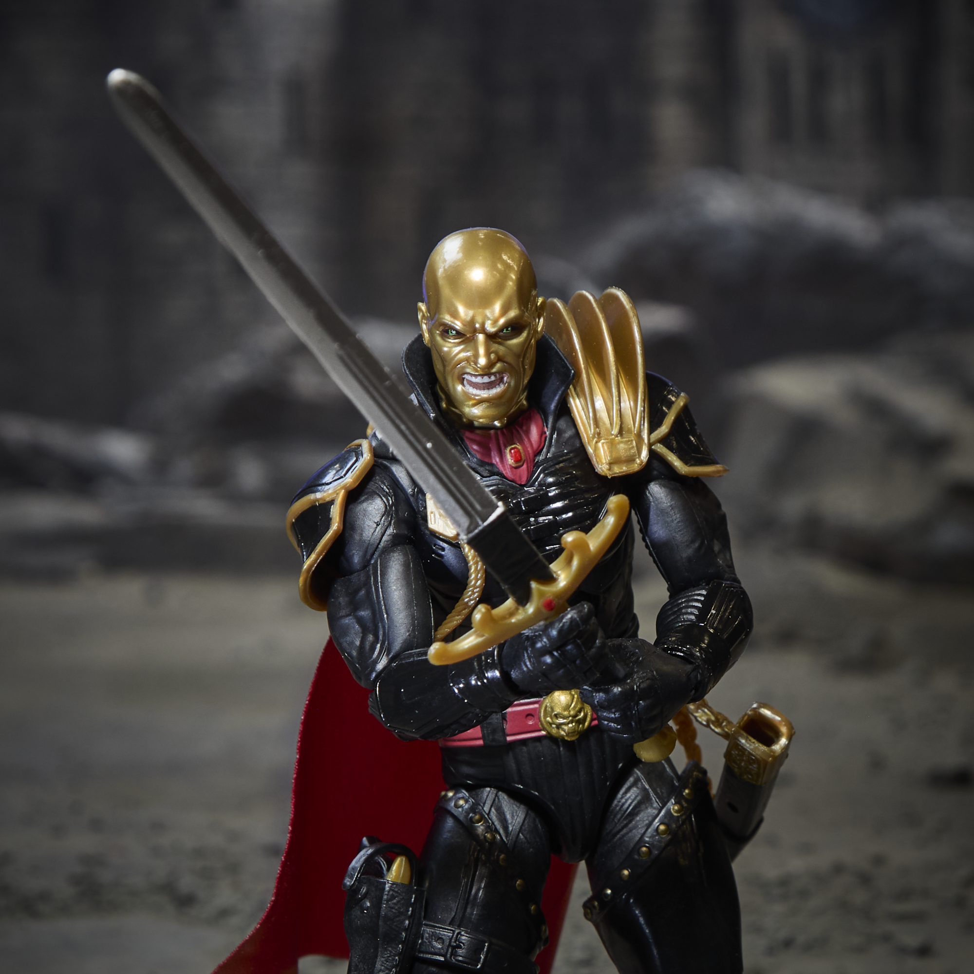 Destro G.I. Joe Classified Series 6-Inch — Figure Detail Close-Up with Sword