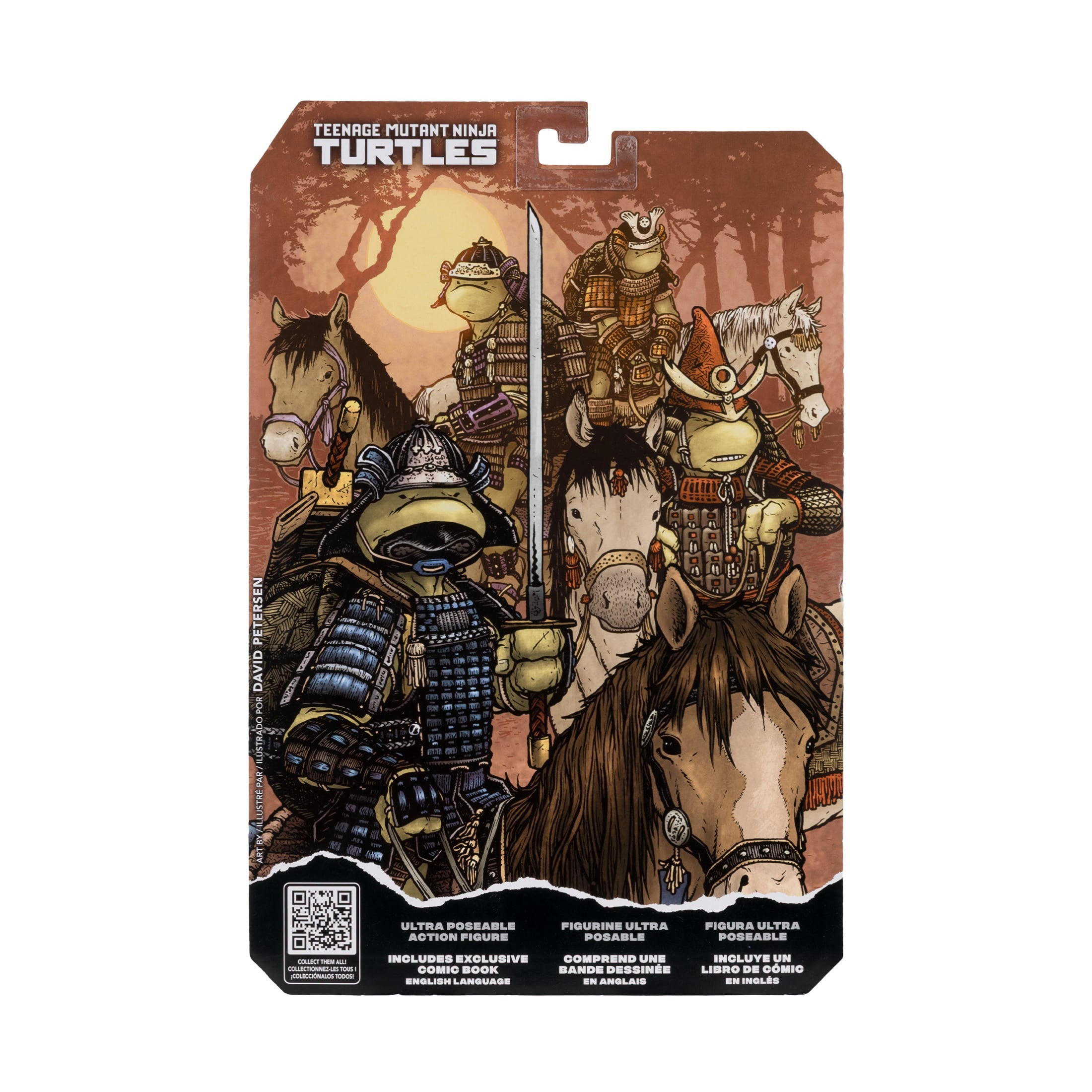 Leonardo TMNT Turtles in Time Page Punchers 5-Inch Figure — Package Back Detail