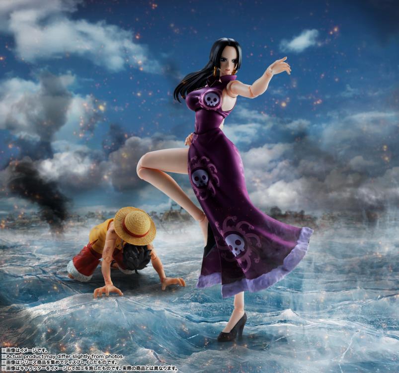 Boa Hancock Marineford S.H.Figuarts 6-Inch Figure — Marineford Diorama Scene with Luffy