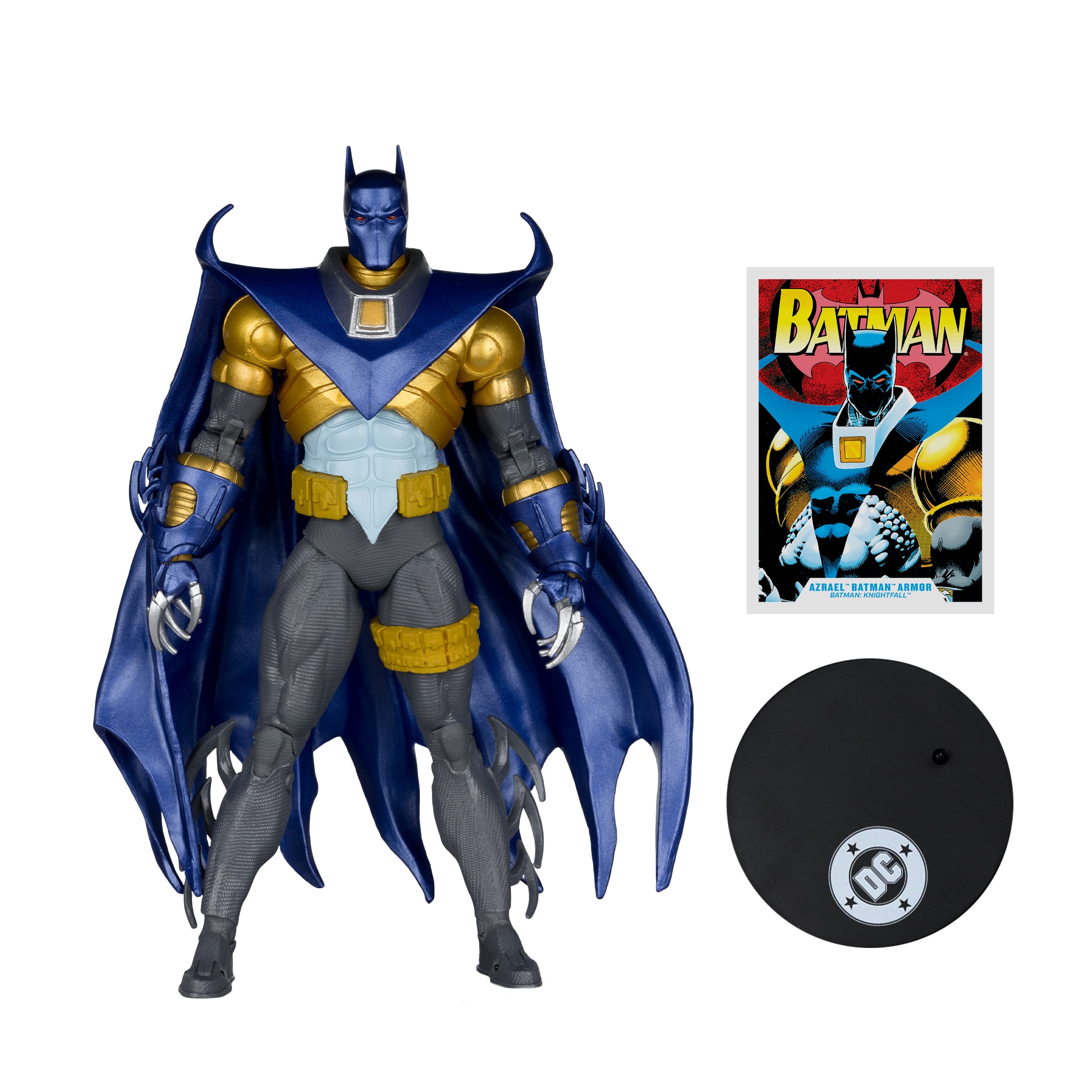 Azrael Batman Armor DC Multiverse 7-Inch Action Figure — Accessories Included with Comic Card and Display Stand