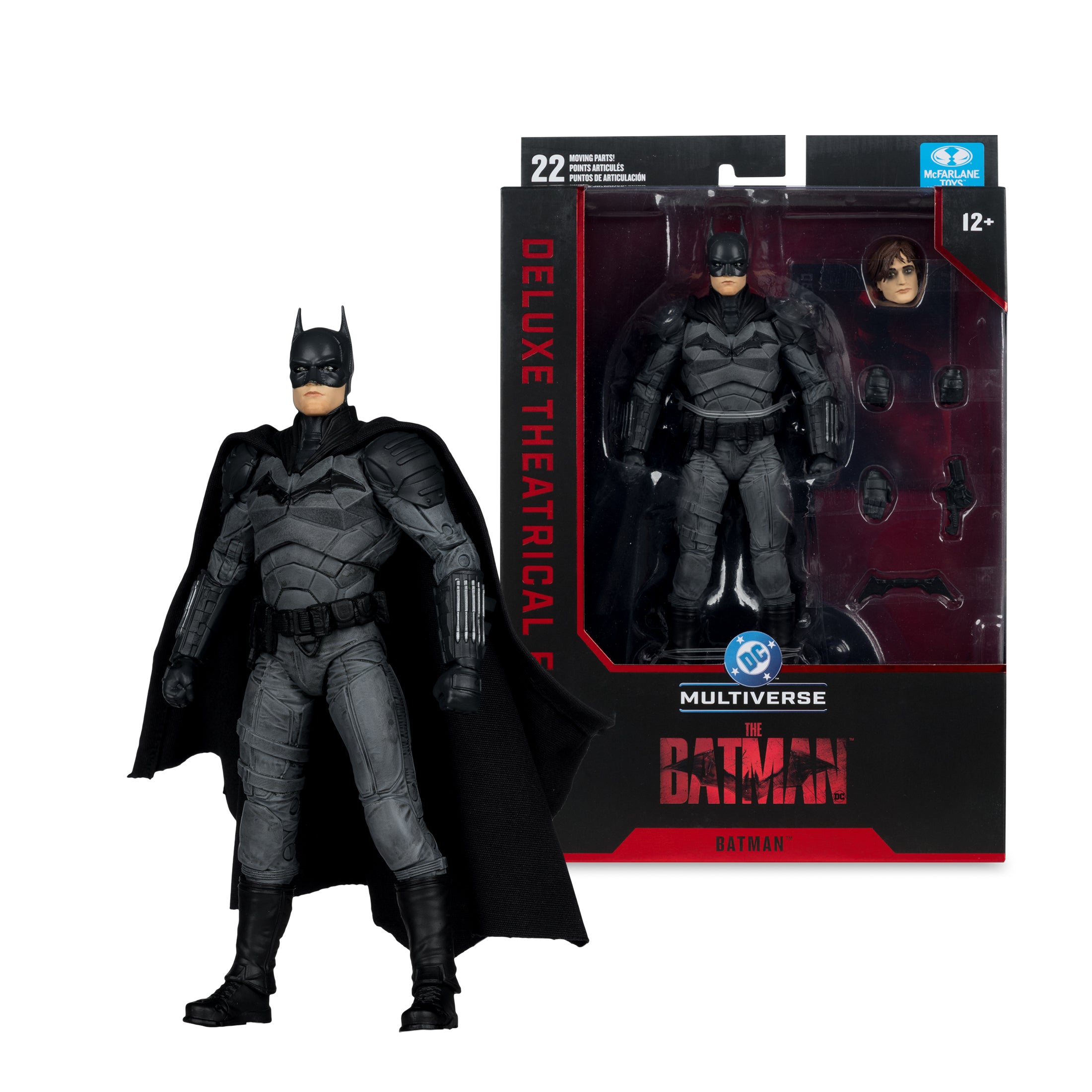Batman 2022 DC Multiverse 7-Inch Deluxe Theatrical Edition Figure — Figure Beside Retail Package