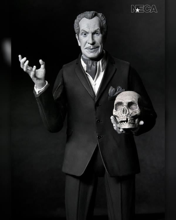 Vincent Price NECA Ultimate 7-Inch Figure — Older Head Sculpt Holding Skull Accessory