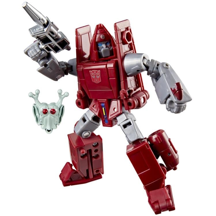 Autobot Powerglide Age of the Primes Deluxe — Robot Mode with Accessories Displayed Out of Box