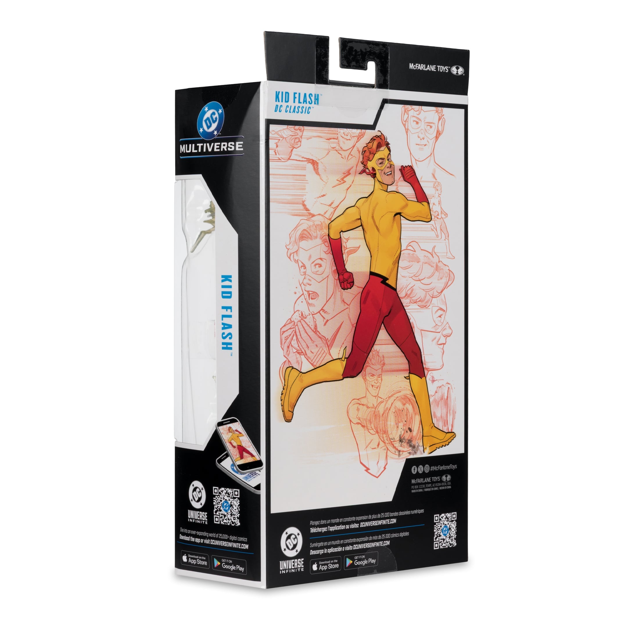 Kid Flash DC Classic Multiverse 7-Inch Figure — Package Back View with Comic Art Detail