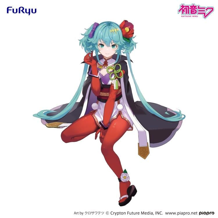 Hatsune Miku Flower Fairy Camellia Noodle Stopper Figure — Official Illustration Art Front View