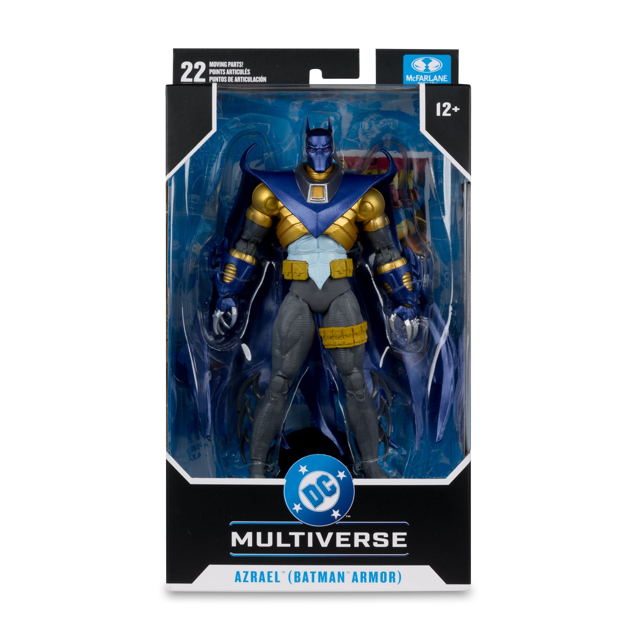 Azrael Batman Armor DC Multiverse 7-Inch Action Figure — Bubble Detail Showing Figure in Package