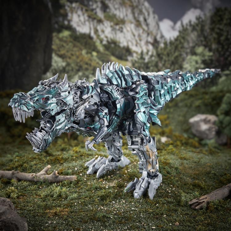 Grimlock Studio Series Titan Class T-Rex Mode — Figure Detail Close-Up of Open Jaws and Teeth