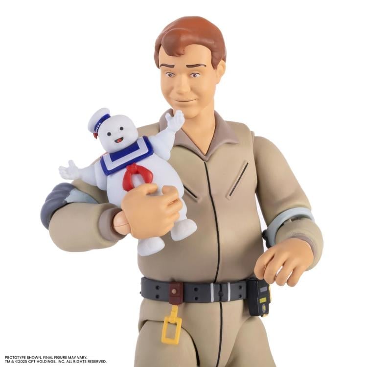 Ray Stantz Real Ghostbusters 1/12 Scale Figure — Figure Detail Holding Stay Puft Plushie Front