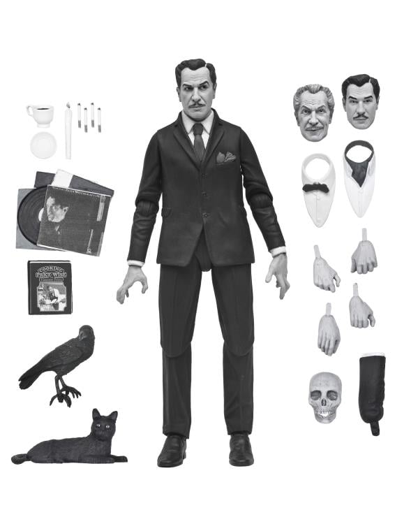 Vincent Price NECA Ultimate 7-Inch Figure — Complete Contents Display All Accessories Laid Out
