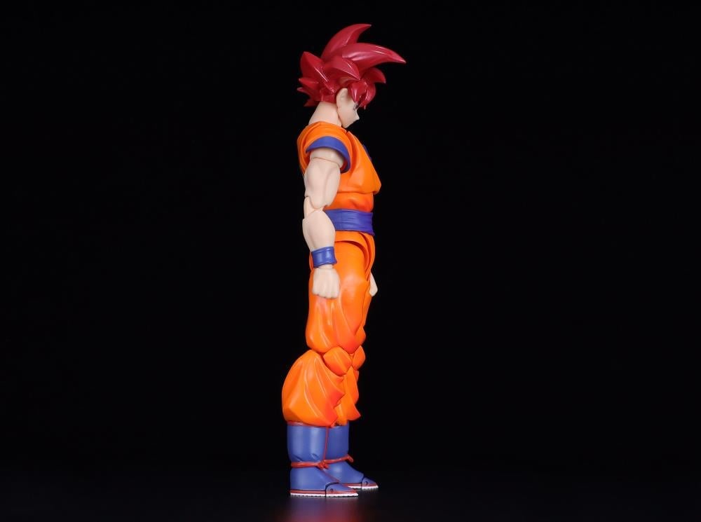 Super Saiyan God Goku S.H.Figuarts 5.5-Inch Figure — Right Side View Full Body Profile