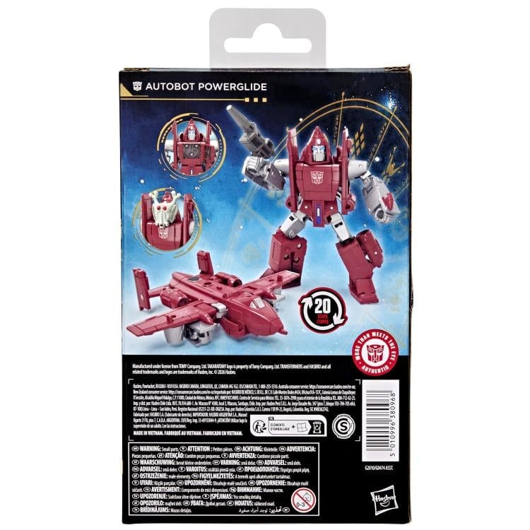 Autobot Powerglide Age of the Primes Deluxe 4.5-Inch — Package Box Back