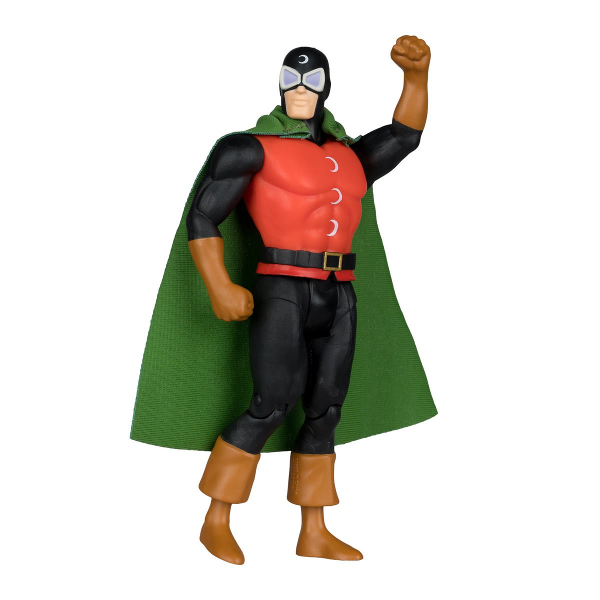 Dr. Midnight DC Super Powers 4.5-Inch Figure — Side View with Green Fabric Cape