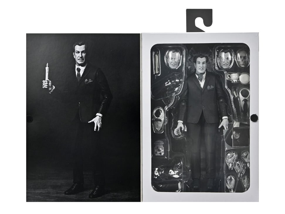 Vincent Price NECA Ultimate 7-Inch Figure — Window Box Open Flap Showing Full Tray Interior