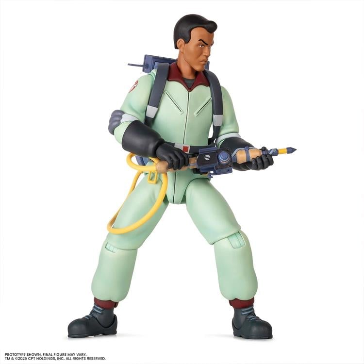Winston Zeddemore Real Ghostbusters Mondo 1/12 Figure — Side View with Particle Thrower Wand