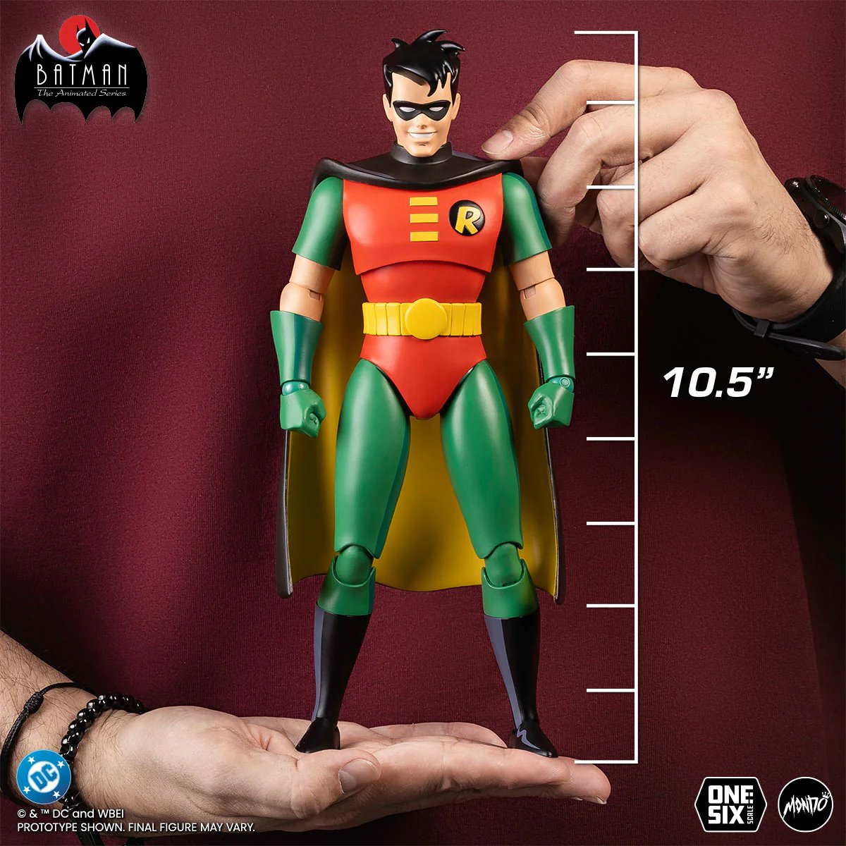 Robin Batman Animated Series Mondo 1:6 Figure — Size Comparison 10.5 Inch Scale