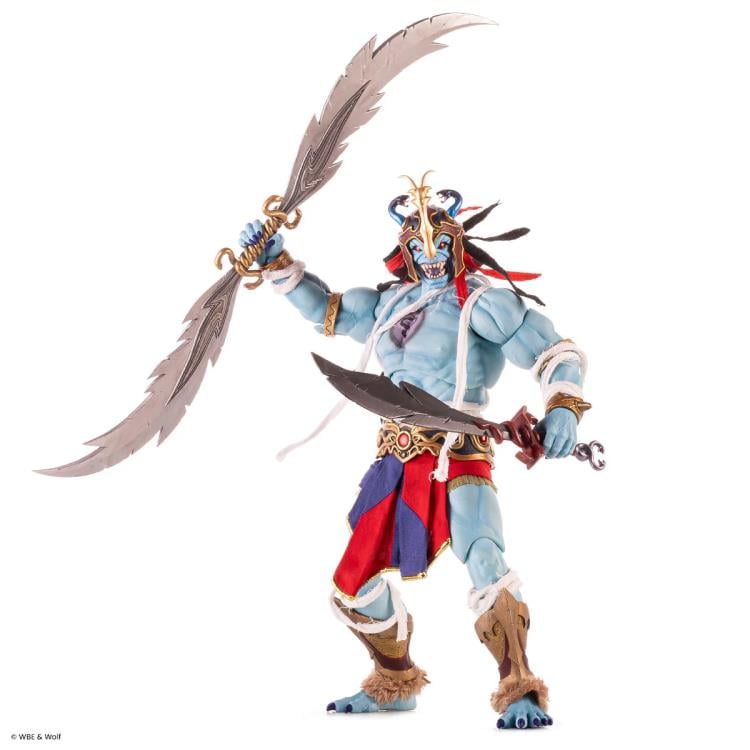 Mumm-Ra ThunderCats Mondo 1/6 Scale Figure — Dual Sword Raised Combat Pose White Background