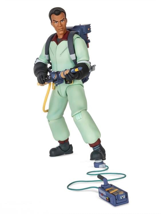Winston Zeddemore Real Ghostbusters Mondo 1/12 Figure — Three-Quarter View Ghost Trap Cord Detail