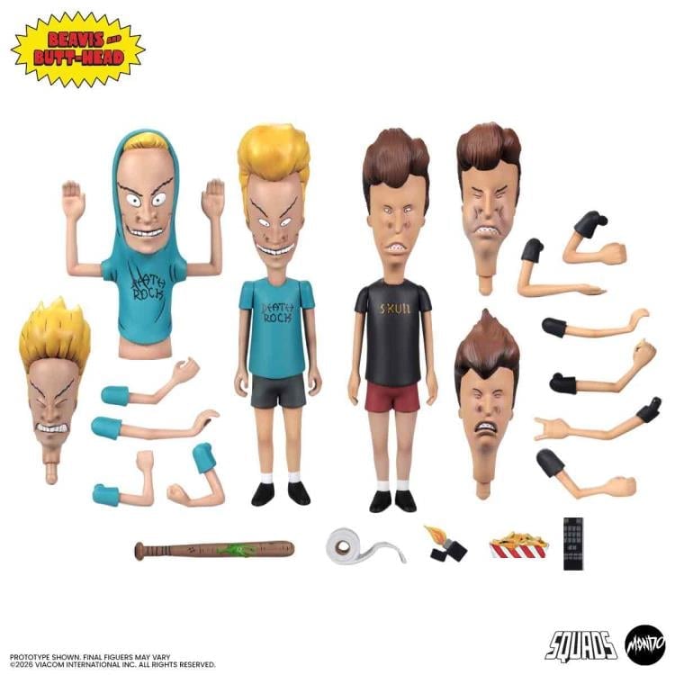 Beavis and Butt-Head Mondo Squads — Complete Contents Display All Figures Heads Arms Accessories