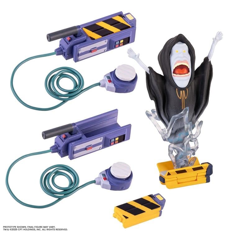 Real Ghostbusters Mondo 1/12 — Ghost Trap Cartridges and Hearse Ghost Accessories Flat Lay