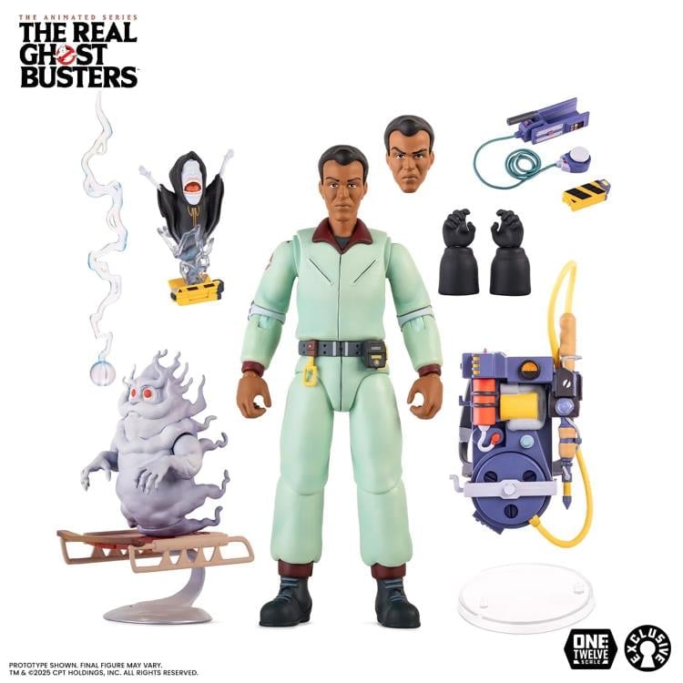 Winston Zeddemore Real Ghostbusters Mondo 1/12 — Full Contents Display with All Accessories