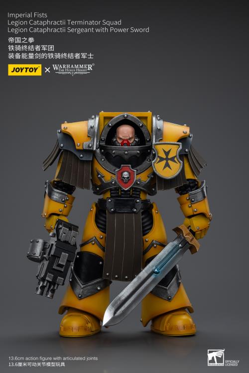 Legion Cataphractii Terminator Squad Legion Cataphractii Sergeant with Power Sword Warhammer: The Horus Heresy Imperial Fists 1/18 Scale Action Figure