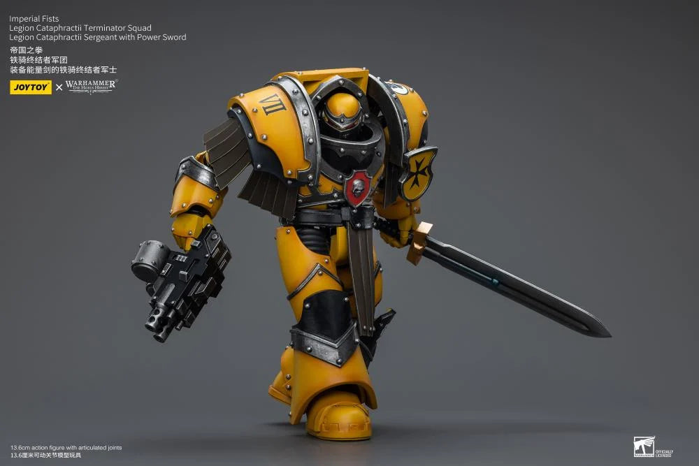 Legion Cataphractii Terminator Squad Legion Cataphractii Sergeant with Power Sword Warhammer: The Horus Heresy Imperial Fists 1/18 Scale Action Figure