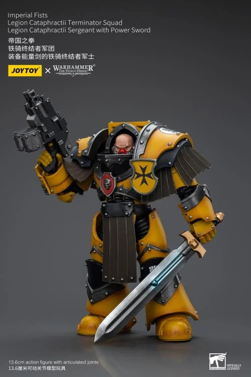 Legion Cataphractii Terminator Squad Legion Cataphractii Sergeant with Power Sword Warhammer: The Horus Heresy Imperial Fists 1/18 Scale Action Figure