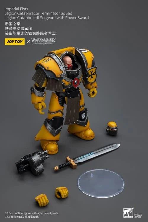 Legion Cataphractii Terminator Squad Legion Cataphractii Sergeant with Power Sword Warhammer: The Horus Heresy Imperial Fists 1/18 Scale Action Figure