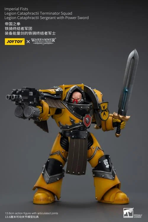 Legion Cataphractii Terminator Squad Legion Cataphractii Sergeant with Power Sword Warhammer: The Horus Heresy Imperial Fists 1/18 Scale Action Figure