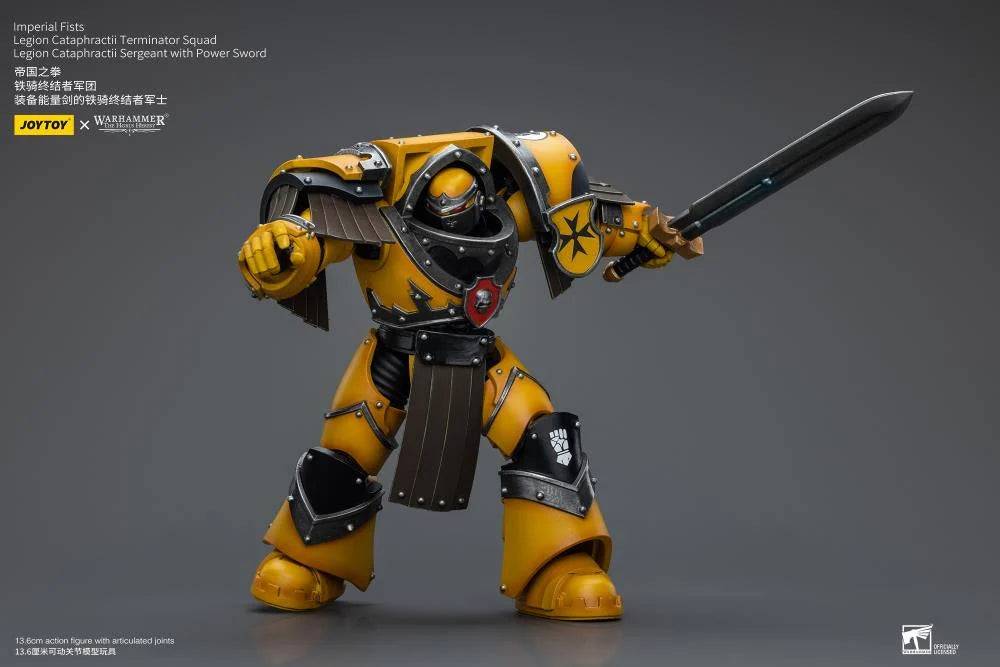 Legion Cataphractii Terminator Squad Legion Cataphractii Sergeant with Power Sword Warhammer: The Horus Heresy Imperial Fists 1/18 Scale Action Figure