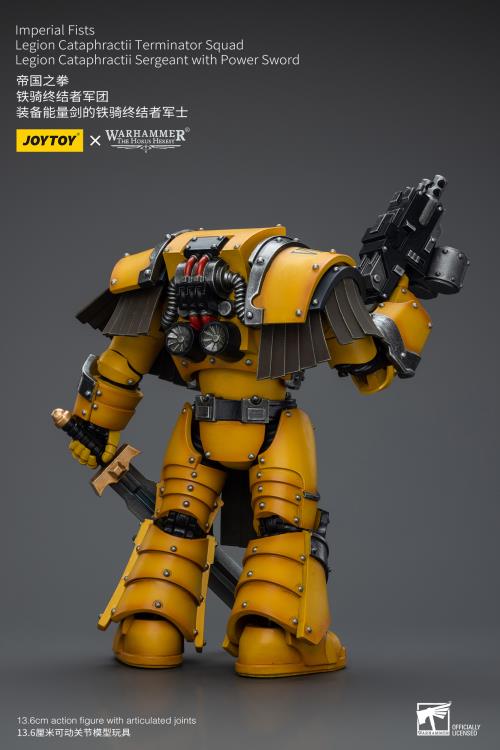 Legion Cataphractii Terminator Squad Legion Cataphractii Sergeant with Power Sword Warhammer: The Horus Heresy Imperial Fists 1/18 Scale Action Figure