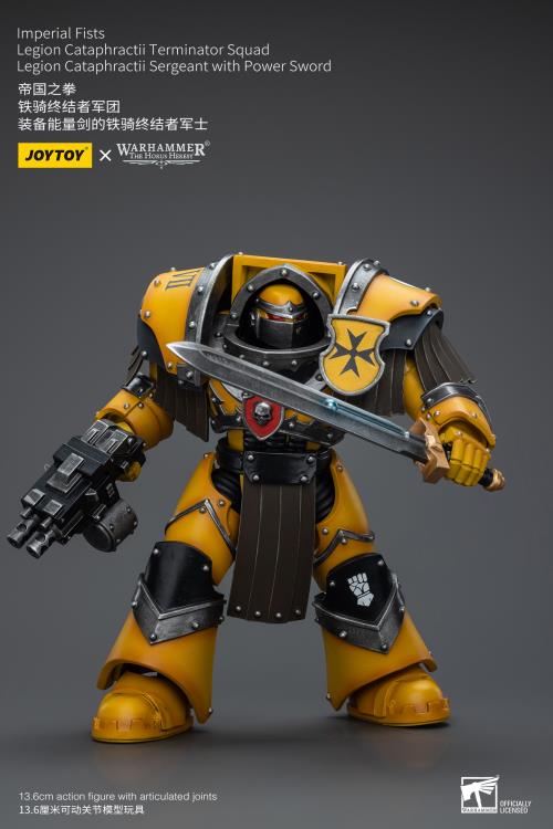 Legion Cataphractii Terminator Squad Legion Cataphractii Sergeant with Power Sword Warhammer: The Horus Heresy Imperial Fists 1/18 Scale Action Figure