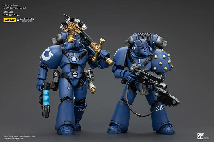 MKVI Tactical Squad Sergeant with Plasma Pistol and Power Sword Warhammer: The Horus Heresy Ultramarines 1/18 Scale Action Figure