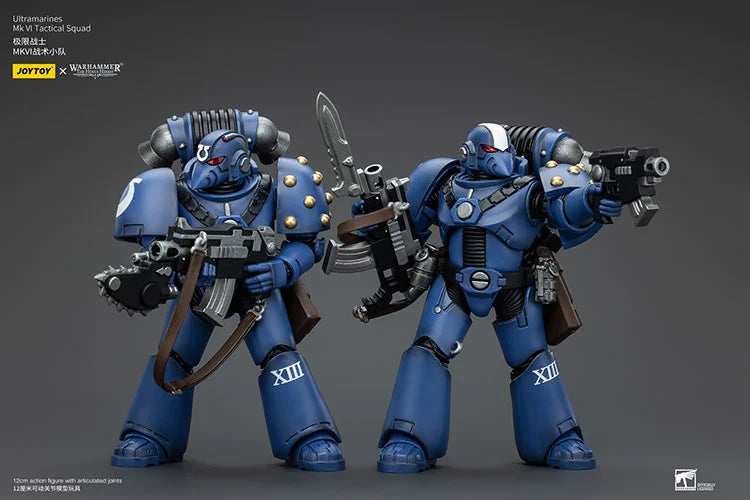 MKVI Tactical Squad Sergeant with Plasma Pistol and Power Sword Warhammer: The Horus Heresy Ultramarines 1/18 Scale Action Figure