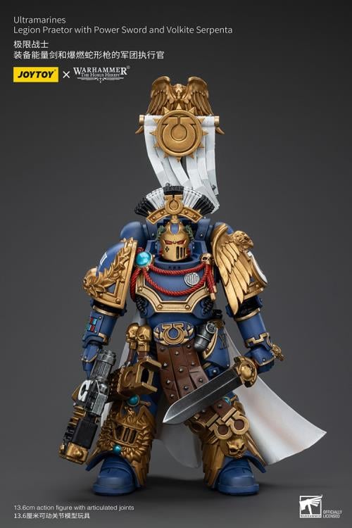 Legion Praetor with Power Sword and Volkite Serpenta Warhammer: The Horus Heresy Ultramarines 1/18 Scale Action Figure