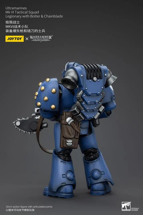 MKVI Tactical Squad Legionary with Bolter and Chainblade Warhammer: The Horus Heresy Ultramarines 1/18 Scale Action Figure