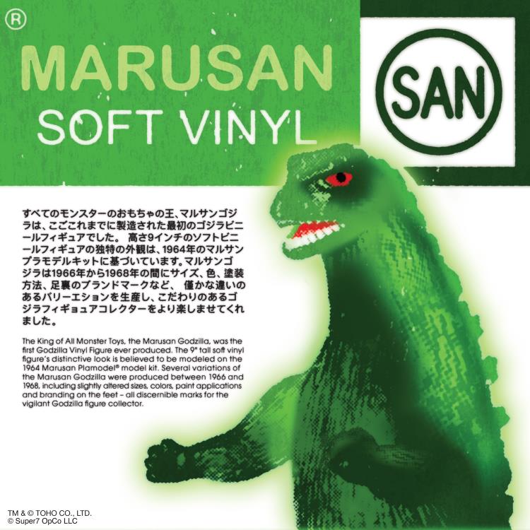 Marusan Godzilla (L-Tail Glow-in-the-Dark Version) Toho ReAction Action Figure
