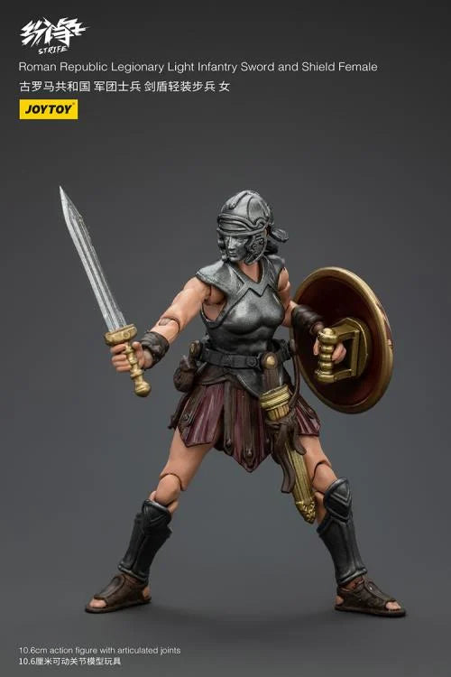 Female Legionary Light Infantry with Sword and Shield Strife Roman Republic 1/18 Scale Action Figure